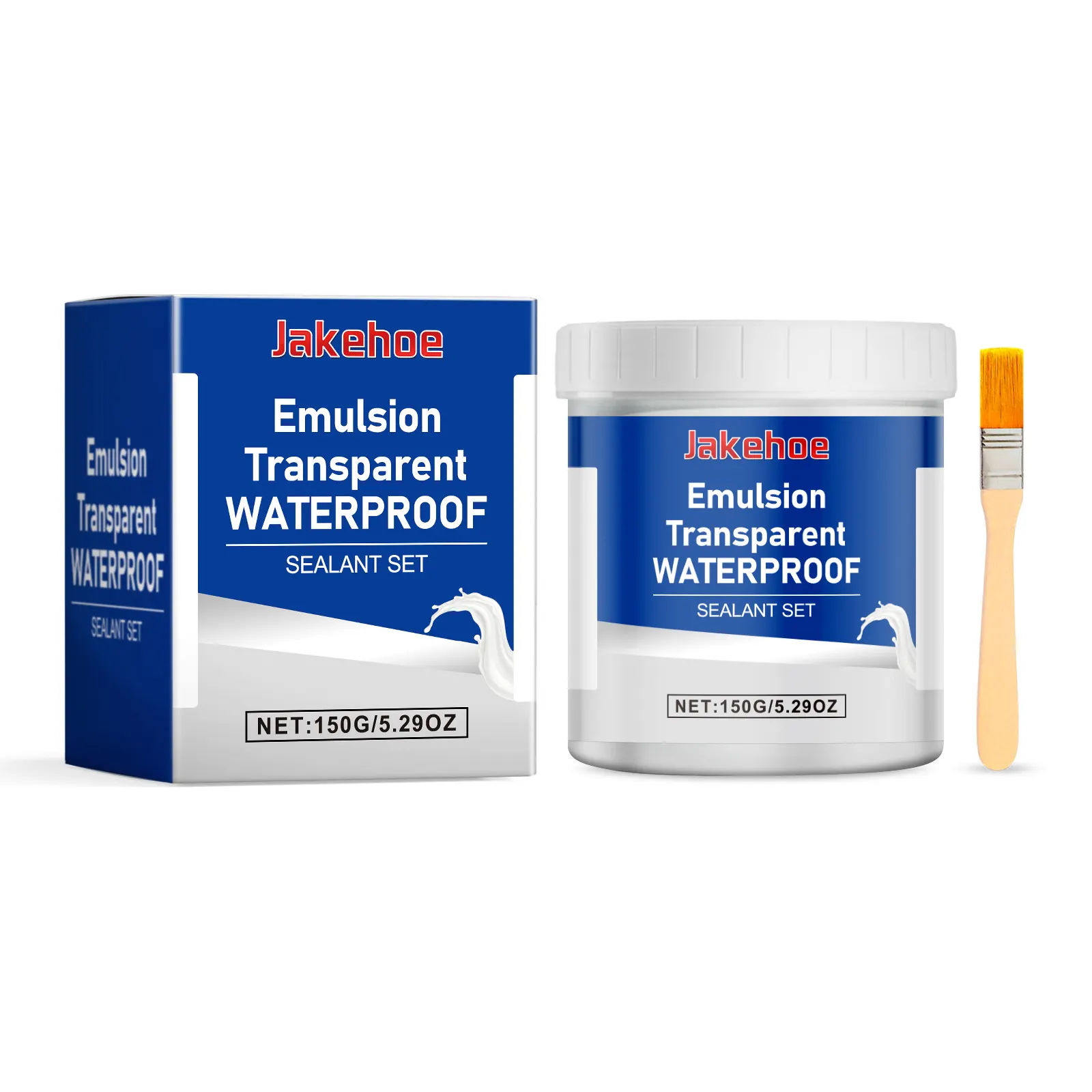 Jakehoe transparent sealant bottle with brush