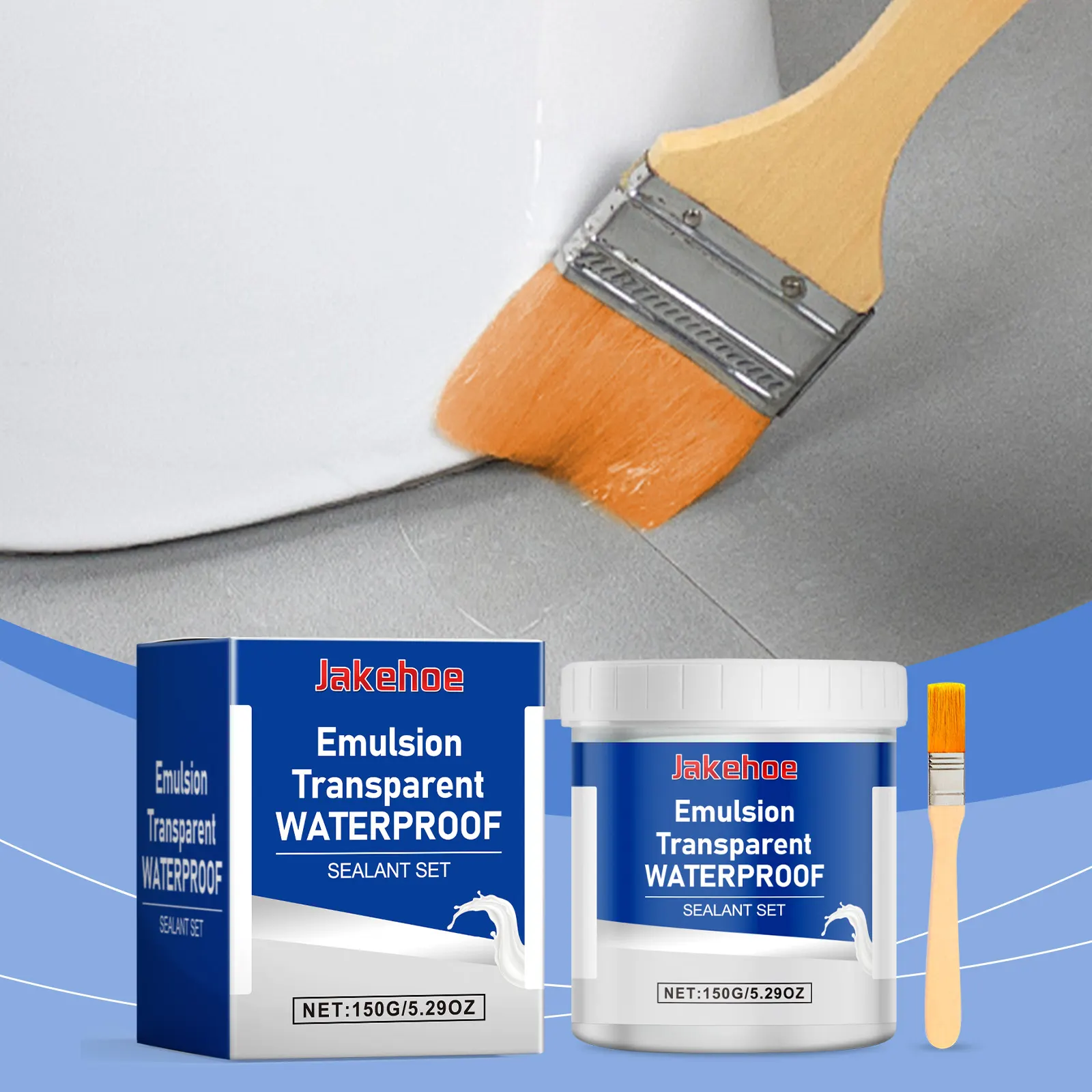 Close-up of transparent sealant dried on tile grout