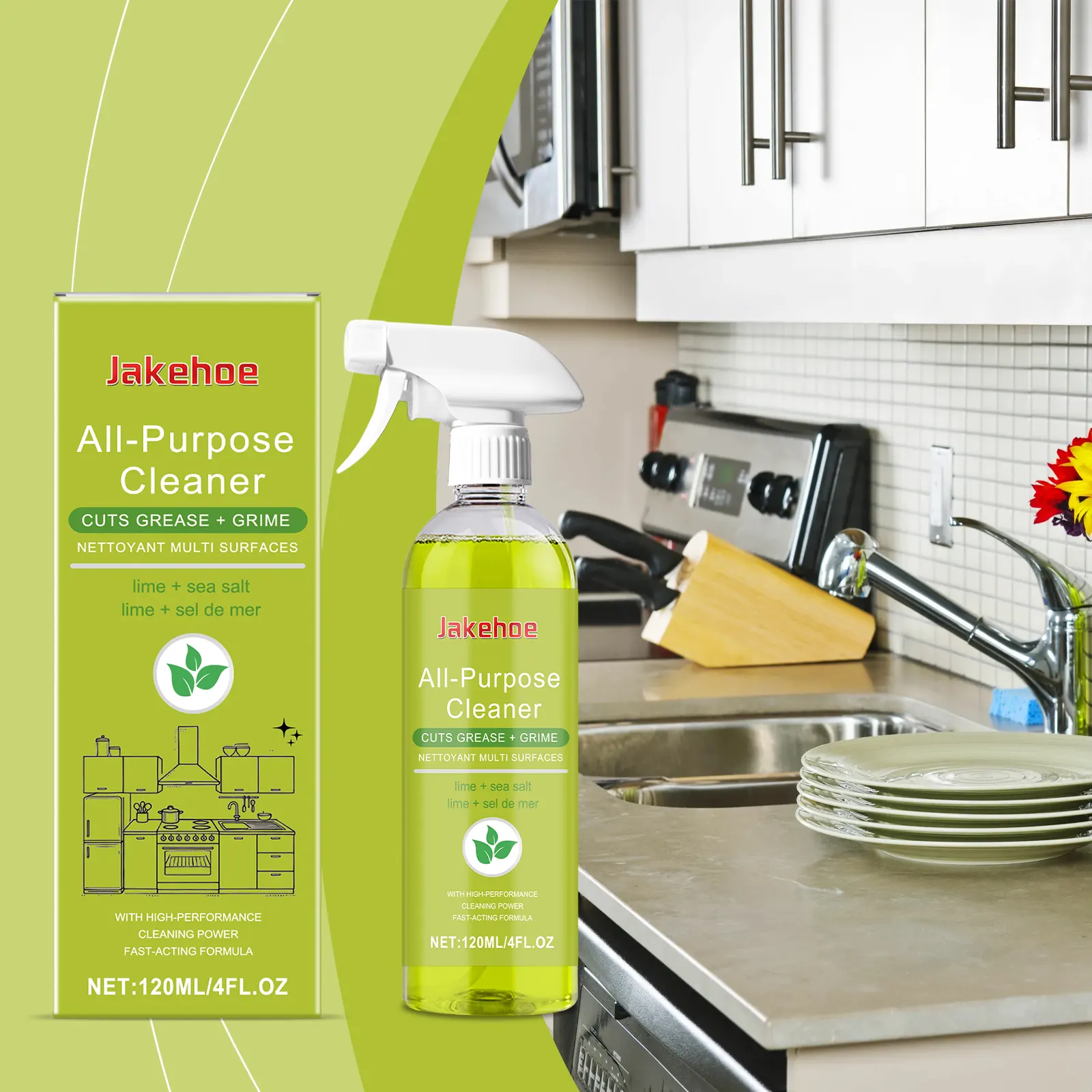 Wiping down a surface with Jakehoe Multi-Surface Cleaner
